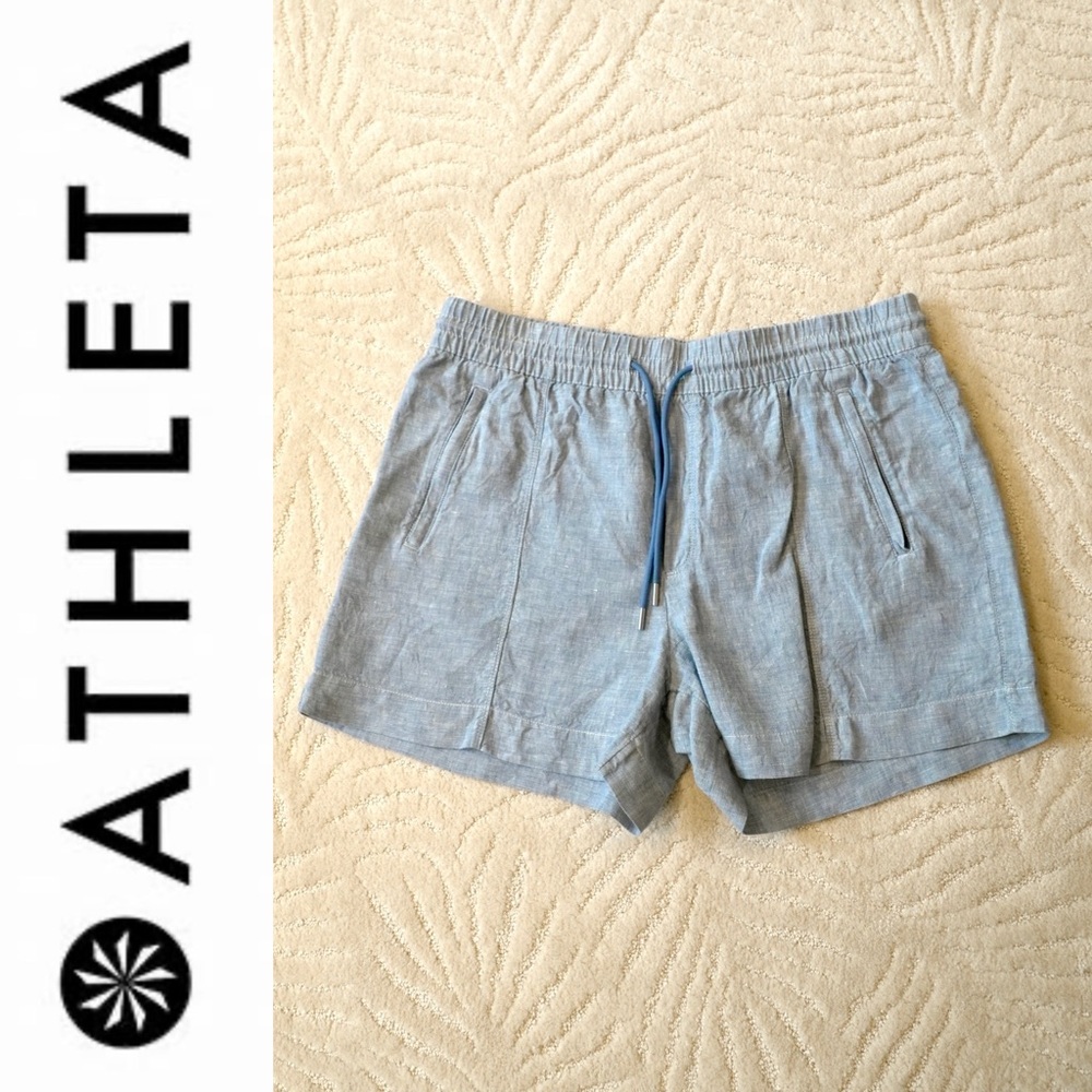 EUC SZ 14 Athleta linen retreat Shorts